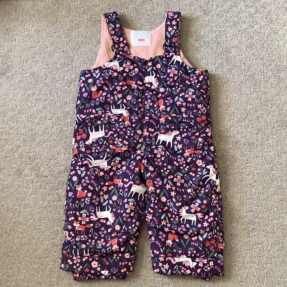 The Children's Place Other - Children's Place purple unicorn snow bibs, 18-24M.